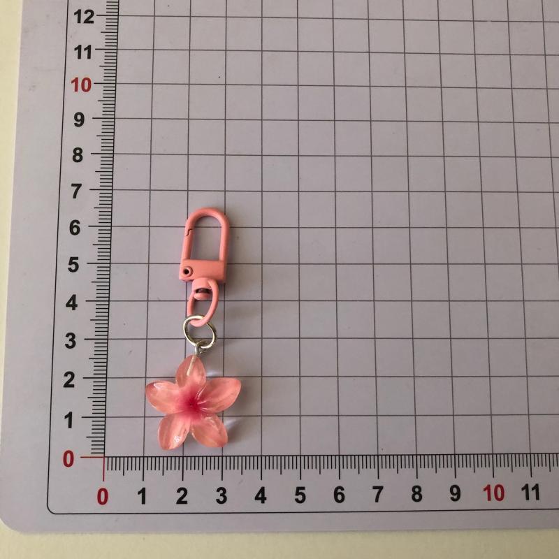 Transparent Floral Keychain Cute Aesthetic Multi-Purpose Key Holder Bag Earphone Case Charm Accessories for Women Girls