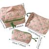 Bowknot Quilted Makeup Bag Multi-function Stationery Storage Bag  Makeup Accessory