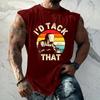 Men's Sleeveless Casual Tank Top Loose Fit Muscle Shirt Graphic Print Summer Workout Sportswear