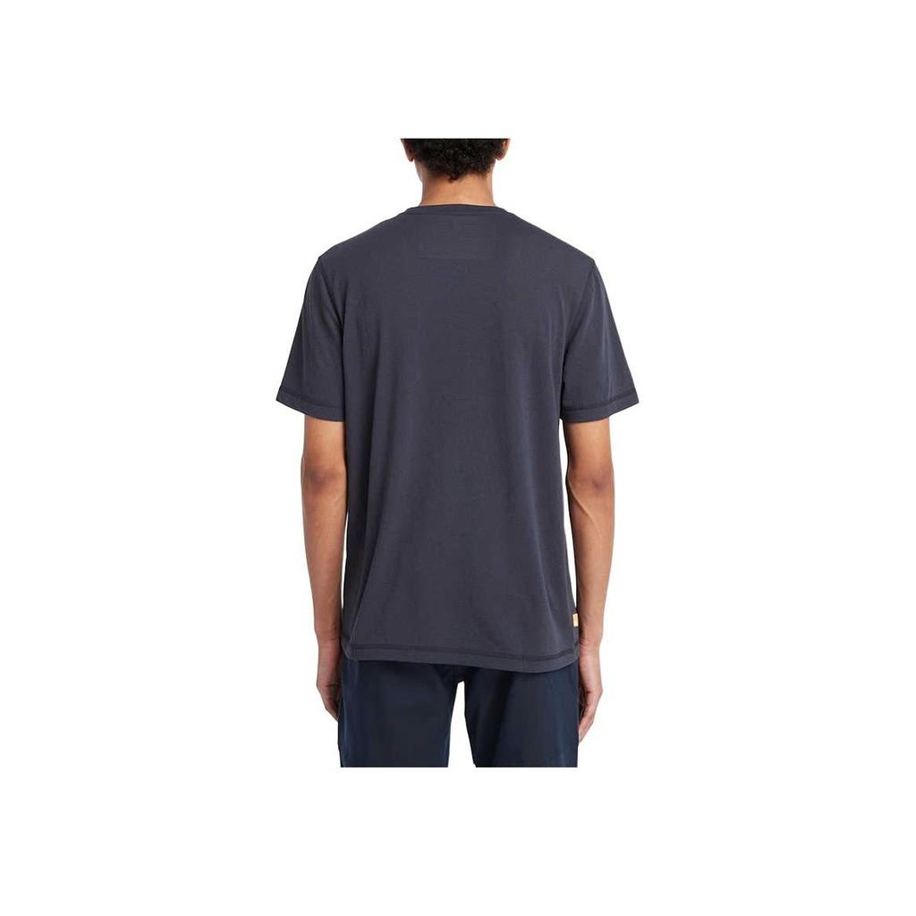 Timberland Solid Color Moisture Wicking Casual Breathable Crew Neck Short Sleeve T-Shirt Men Tops Deep-Sapphire-Blue A2NYH-433