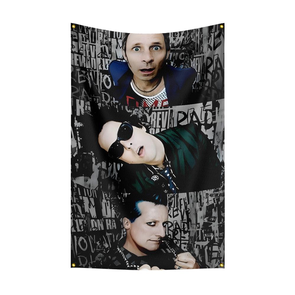 Ggreen Day Flag Rock Music Band Banner Hd Printing Tapestry Exhibition Music Band Fans Garage Decor