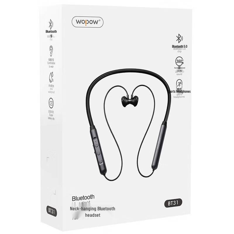 WOPOW BT31 Neckband Sports Bluetooth Earbuds