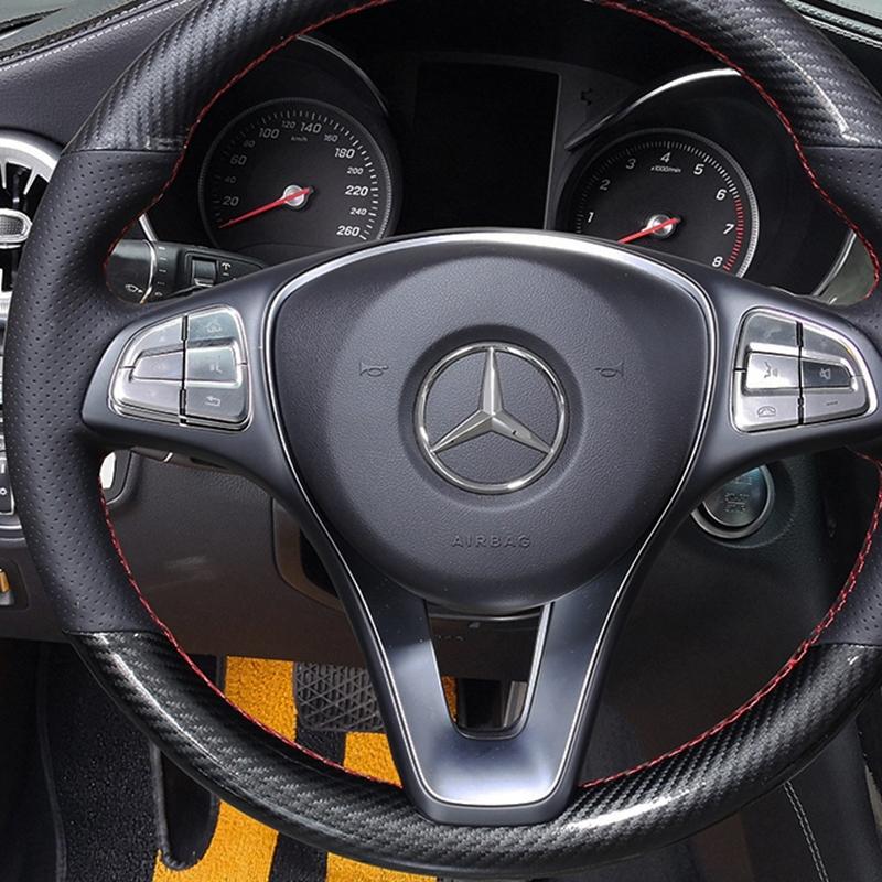 Car Steering Wheel Cover Fit For Mercedes Benz A180 A200 B180 B200 C180 C200 C260 C300 E200 E300 CLS260 CLS300 GLC260 GL