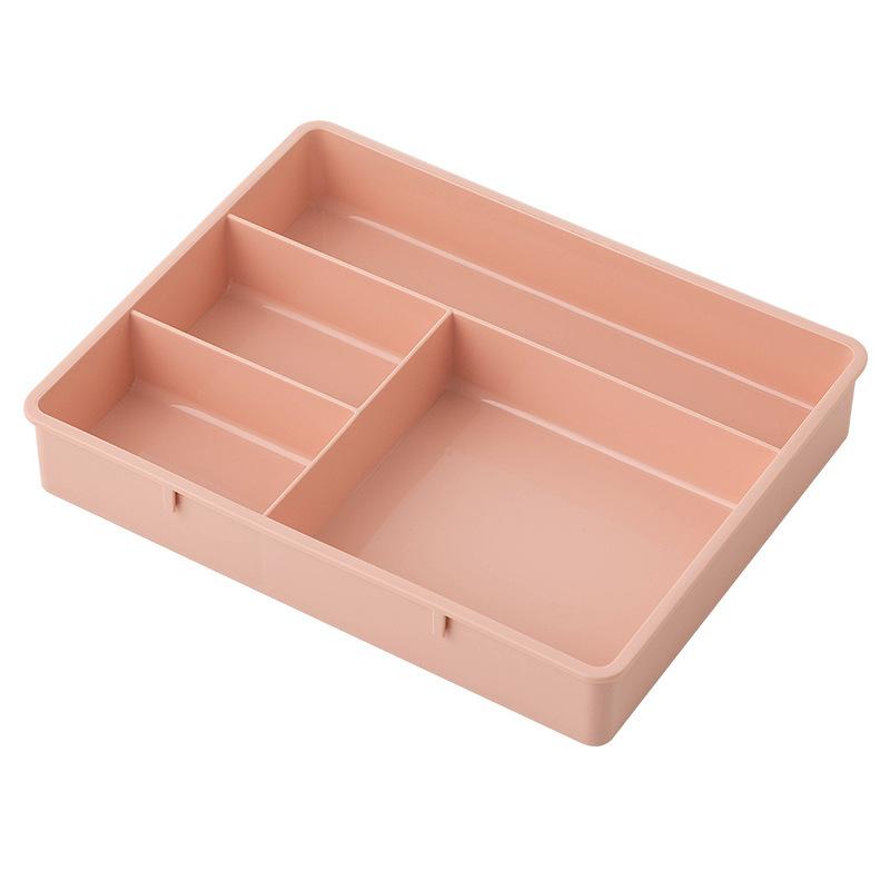 

Desktop Drawer Organizer Storage Box with Divided Compartments Thickened Plastic for Stationery Makeup Office Desk Home Dorm рожевий