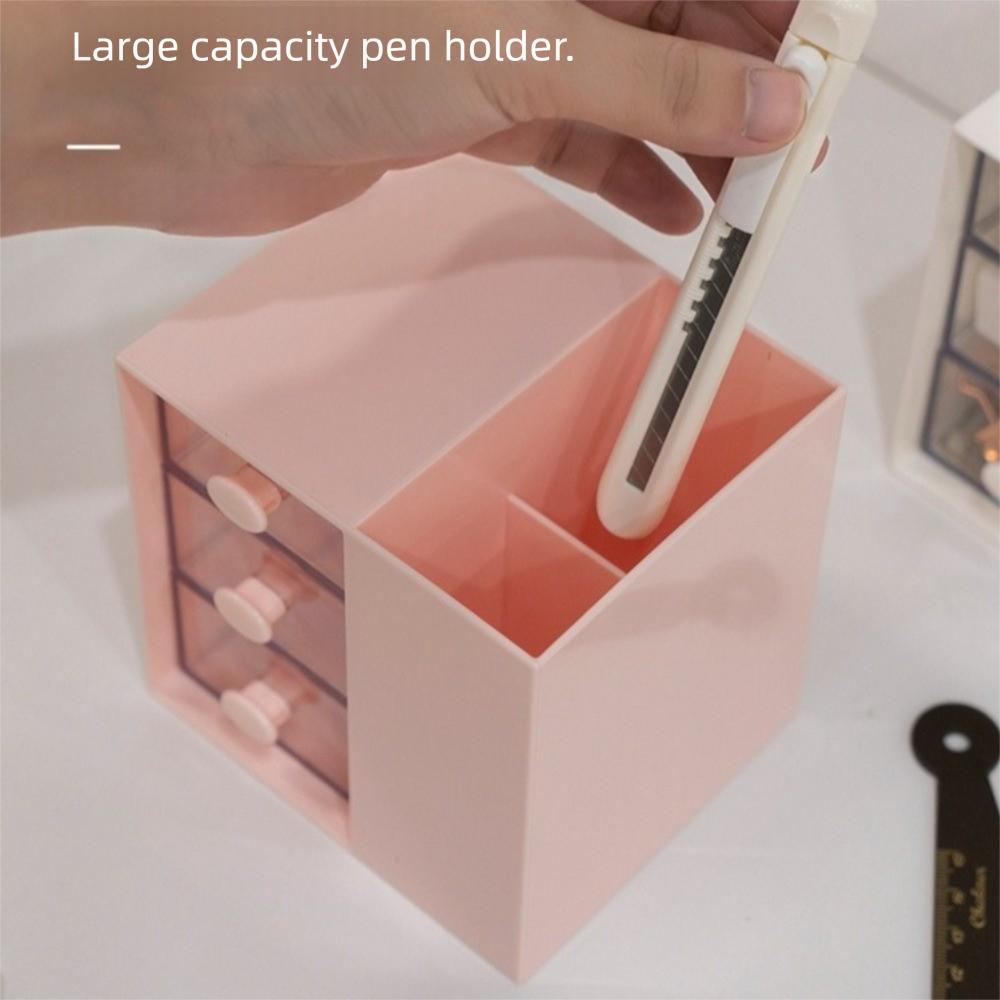Stackable Desktop Pen Holder Multi Functional Jewelry Organizer Box  School