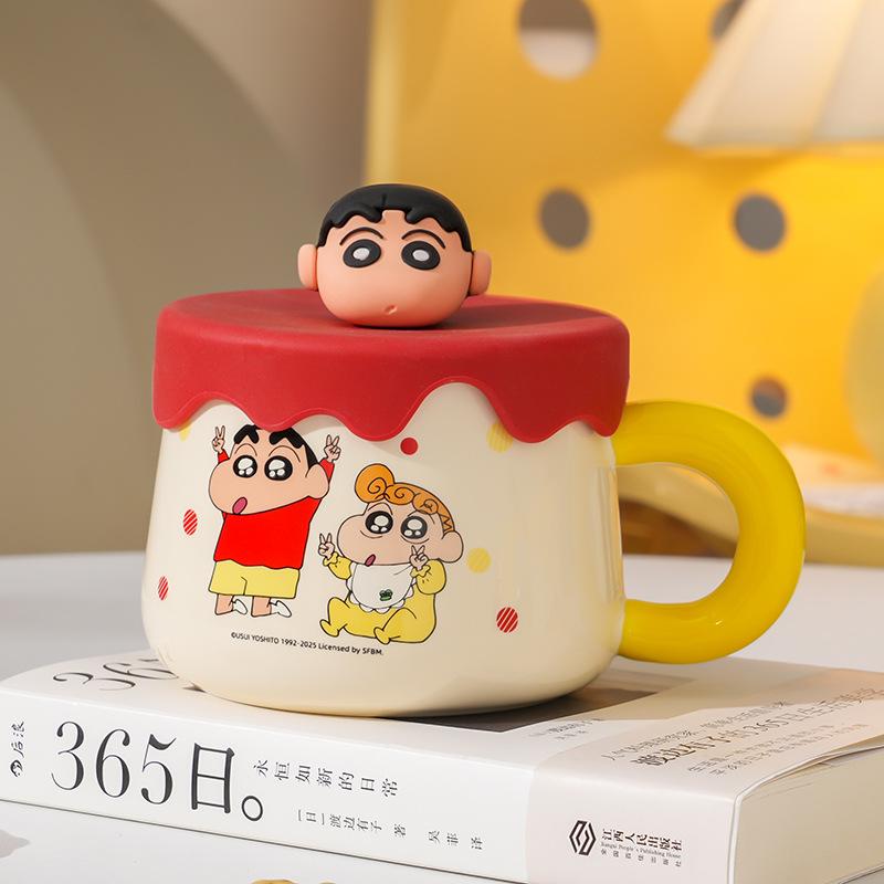 Uroczy kubek Crayon Shin Chan Kubek ceramiczny o wysokim poziomie wyglądu dla dziewcząt Kubek do kawy, mleka do biura Prezent urodzinowy