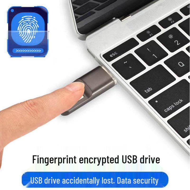 

2024 Secure Fingerprint-Encrypted Metal USB Drive for Business Privacy Protection 16GB