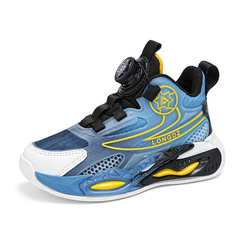 Four Seasons Kids Basketball Shoes Boys Sneakers Non Slip Children's Training Athletic Shoes Outdoor Sport Size 31-40
