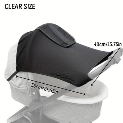 Filet Elasique Noir Protection Pare-Soleil Poussette Pare-Soleil Réglable Design Extensible Léger Portable Poussettes Bébé