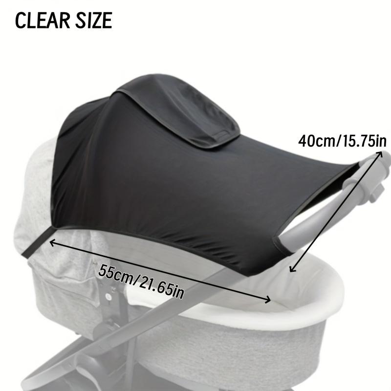 Black Elastic Mesh Stroller Sun Canopy Protection  Sun Shade Adjustable Stretchable Design Lightweight Portable Baby Carriages