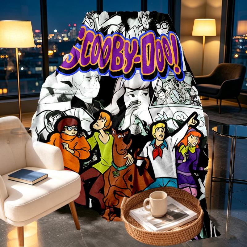Scooby Print Blanket - Soft & Comfortable, for Bedroom, Travel, Sofa, Home Decoration - Birthday Christmas Gift for Friend