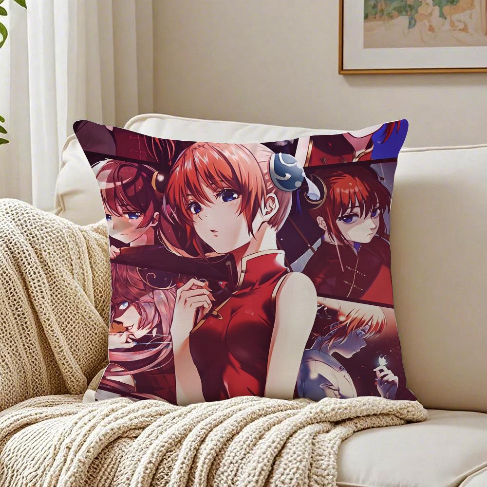 Anime Parody GGintama Cushion Cover Pillowcase Antidustmite living Room Sofa Decor Cushion Room
