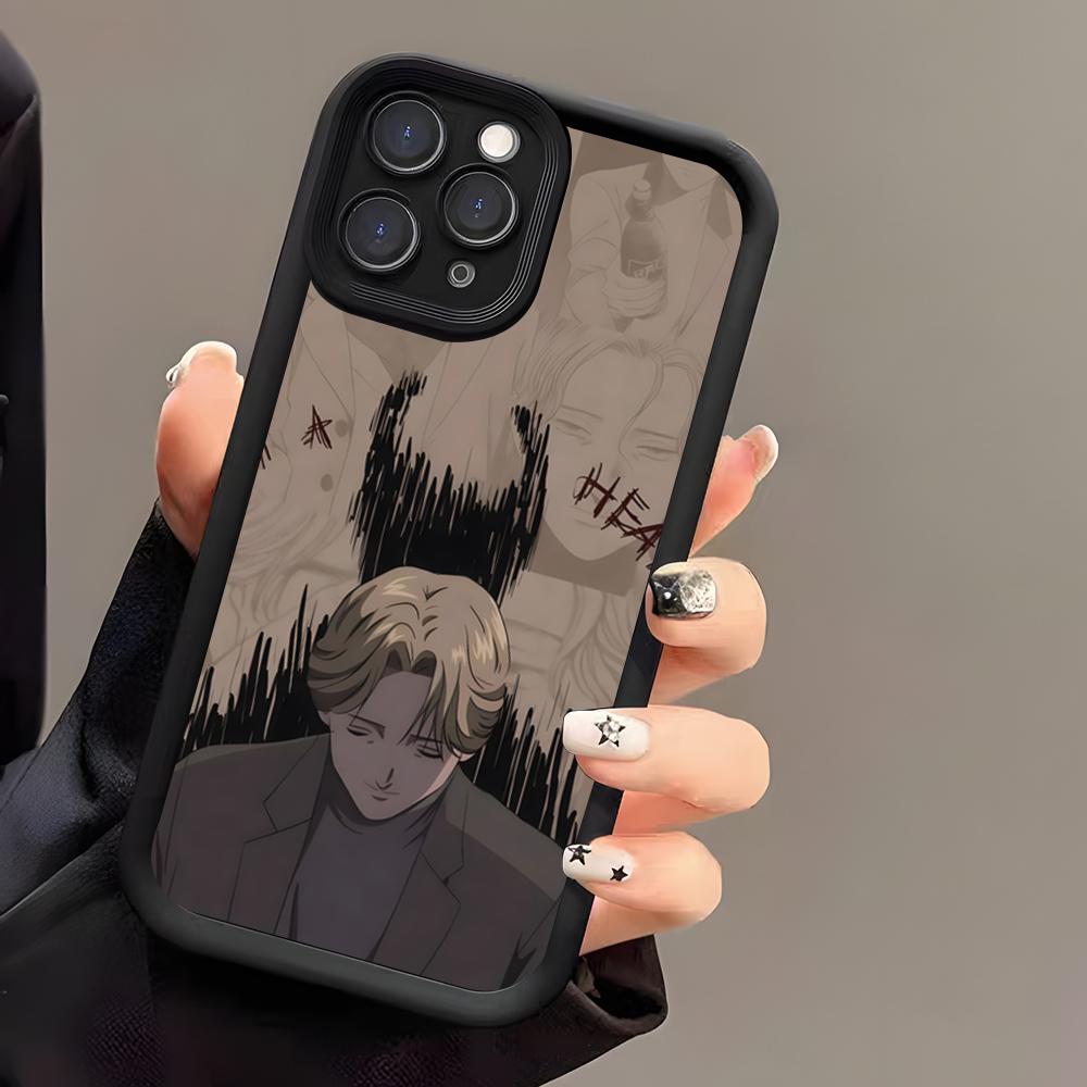 N-Naoki Urasawa S Monster Phone Case For IPhone 17 Air 16 E 15 14 Plus 13 12 11 Pro Max Black Sky Eye Stepped Protective Case