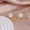 Retro Knotted Thin Earrings, Natural Freshwater Pearls, European and American Cold Wind Ins Wind Studs