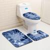 Christmas Bathroom Floor Mat Toilet Three-Piece Set