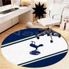 Custom Name Tottenham Hotspur Printed Round Rug Carpet Chair Rug Area Rug Entryway Doormats,for Office Chair Living Room Bedroom Kitchen Room.