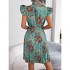 Spring and Summer Temperament Flower Tie Waist Large Swing Pleated Skirt Ladies Fashion Dress Loose Medium Long Skirt