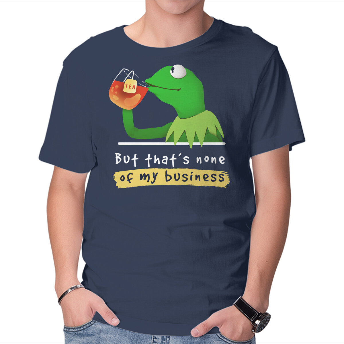 Unisex Crew Neck T-Shirt None Of My Business Muppet Graphic Short Sleeve Casual Tee XL