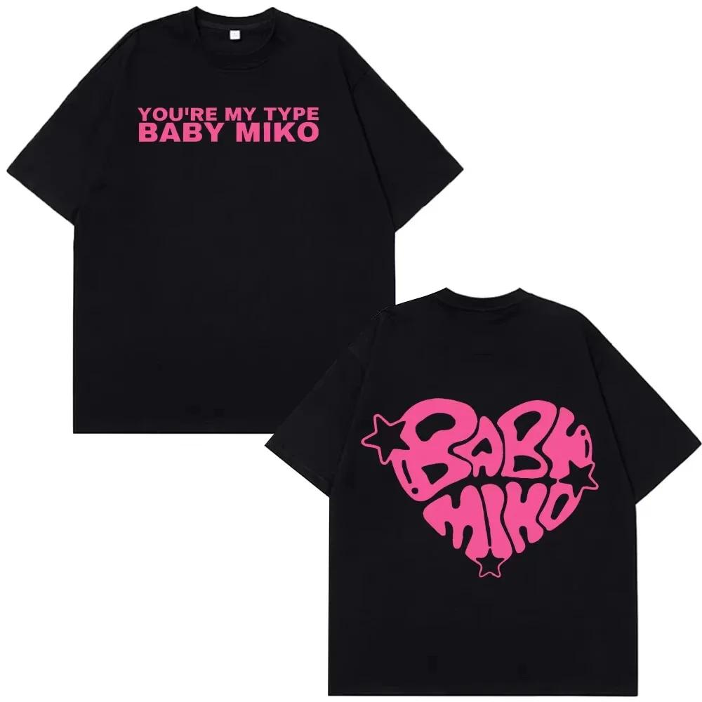 Young Miko Baby Miko Merch Fans T Shirts Unisex Wounisex Fashion Aesthetic Shortsleeved Cotton Tshirt Summer Oversized Male Black