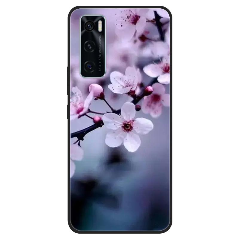 For Vivo V20 SE Case V20SE Silicone Cat Painted Soft Black Cover for VivoV20 V20SE V2022 V2023 Cover TPU Coque Protective Capa