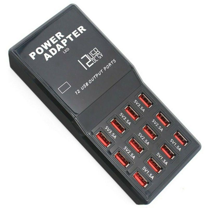 

5V 3.5A 2.1A 12-портовий багатофункціональний USB-зарядний пристрій USB-станція для зарядки Док-станція Інтелектуальний швидкий зарядний пристрій US Plug