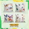 Spring Animal Watercolor Painting Cushions Pillowcase Polyester Cushion Cover Throw Pillow Pillowcover Home Car Sofa Decor