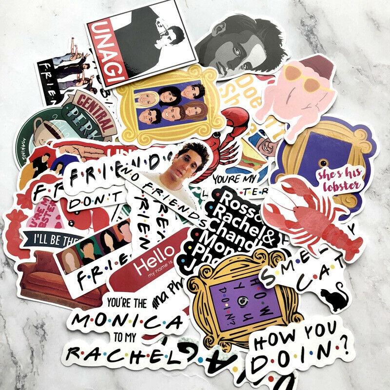 Superior Quality Friends Tv Show Decal Stickers Ideal For Luggage And Skateboards
