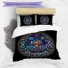 Cyber Bat Kingdom Pattern Bedding,Quilt Set Quilt Cover Pillowcase Home Birthday Gift (1 * duvet cover + 2 * pillowcase, without core)
