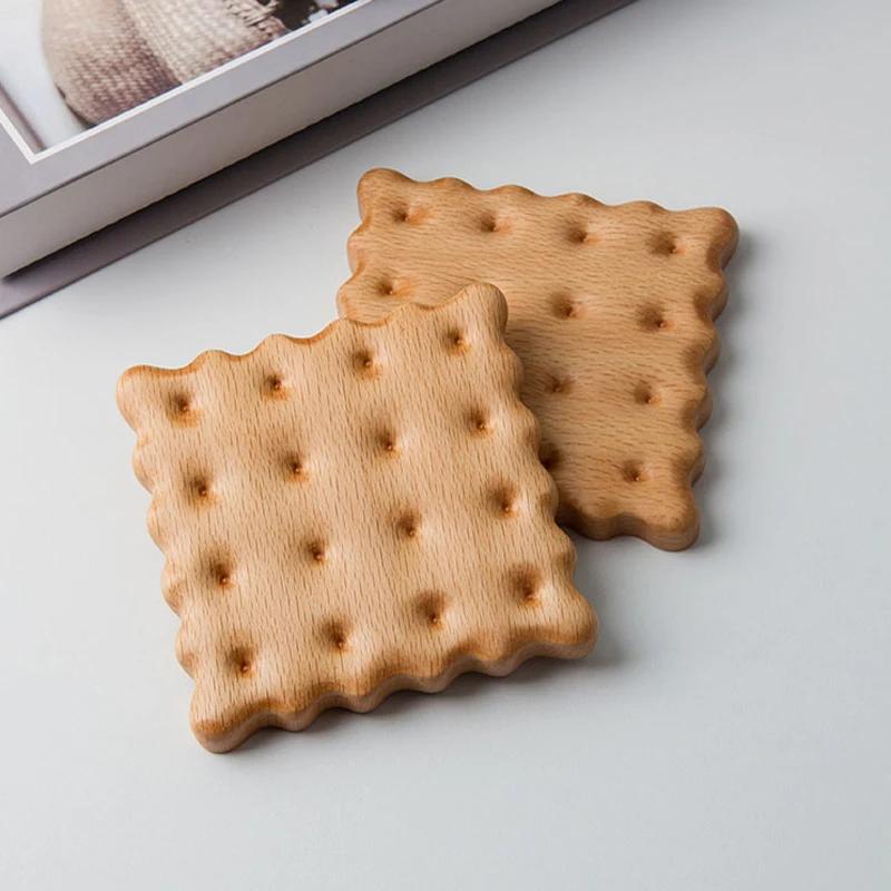 4 Buc. Suporturi de Băuturi din Lemn, Suport de Pahar, Suport pentru Cafea, Ceai, Suport din Lemn pentru Biscuiți, Set Suporturi de Pahar, Suporturi de Masă, Accesorii de Bucătărie