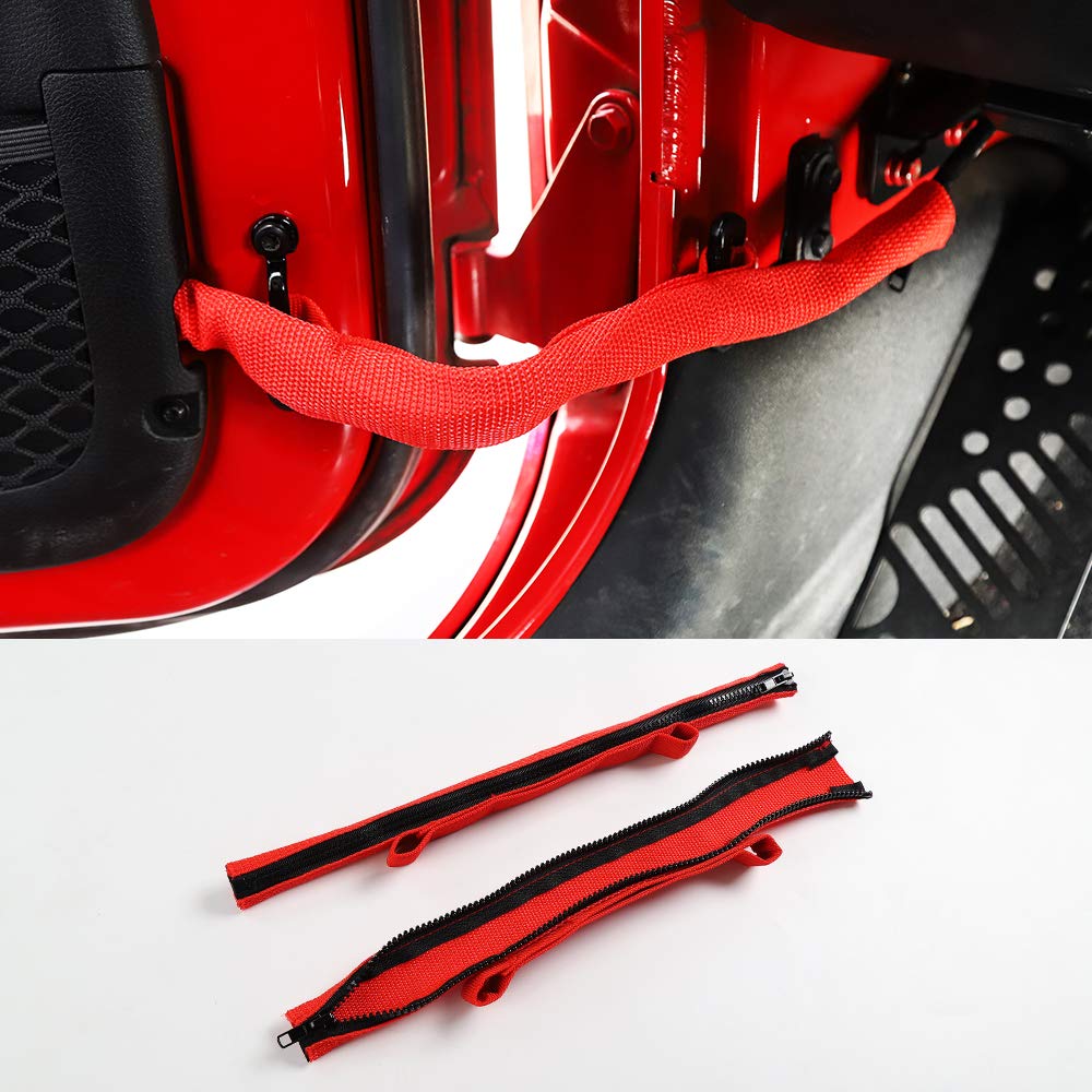 Door Limiting Straps Swing Door Check Limiter For Jeep Wrangler JK JKU JL JLU Gladiator JT 2007-2024 With Wire Protecting Harnes