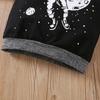 Kids Boys 2 Piece Outfit Spring Fall Astronaut Space Print Long Sleeve Hoodie Sweatshirt With Long Pants Fashion Children Clothing Set
