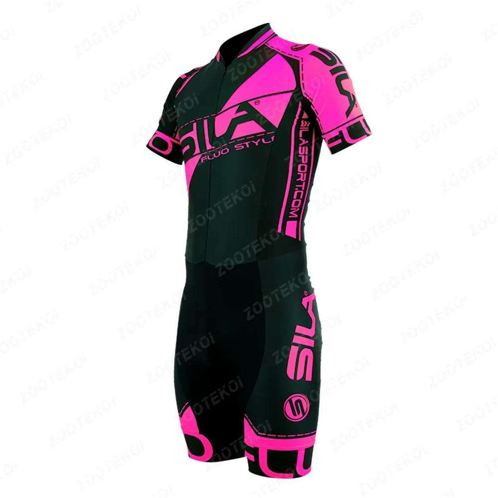 Sila Męska Koszulka Rowerowa Triathlon Sportowy Garnitur Tri Ciclismo Hulajnoga Wrotki Łyżwiarstwo Szybkie Letni Rower MTB Zespół Ubrania Wyścigowe