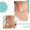 100Pcs 201 Stainless Steel Stamping Blank Tag Pendants Flat Round Golden 10x1mm Hole: 1.2mm