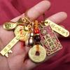 Pig Lucky Bag 12 Zodiac Pendant Gourd Gold Key Horse New Year Keychain Tiger Snake Chinese Style Keyring Bag Hanging