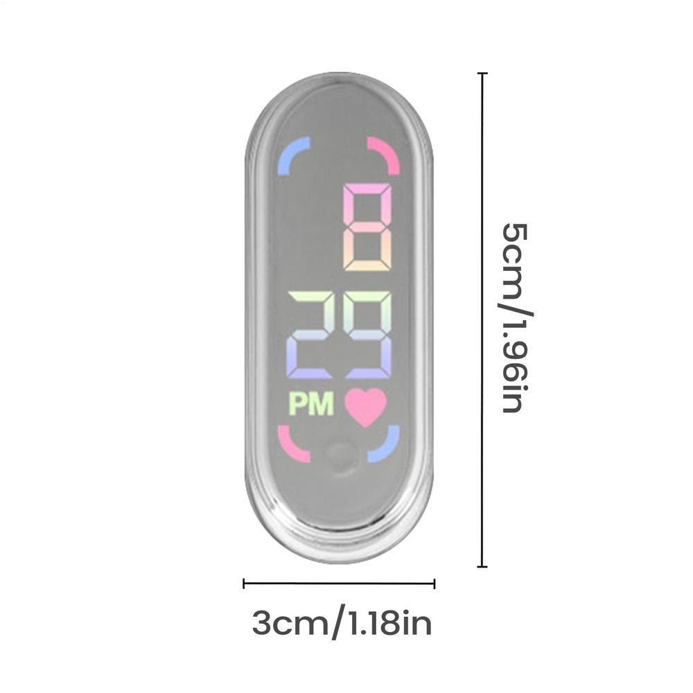 Waterproof Luminous Mini Digital Clock Adhesive for Sedan Truck Minivan Motorcycle Bike Commuting Travel Small Digital Clock