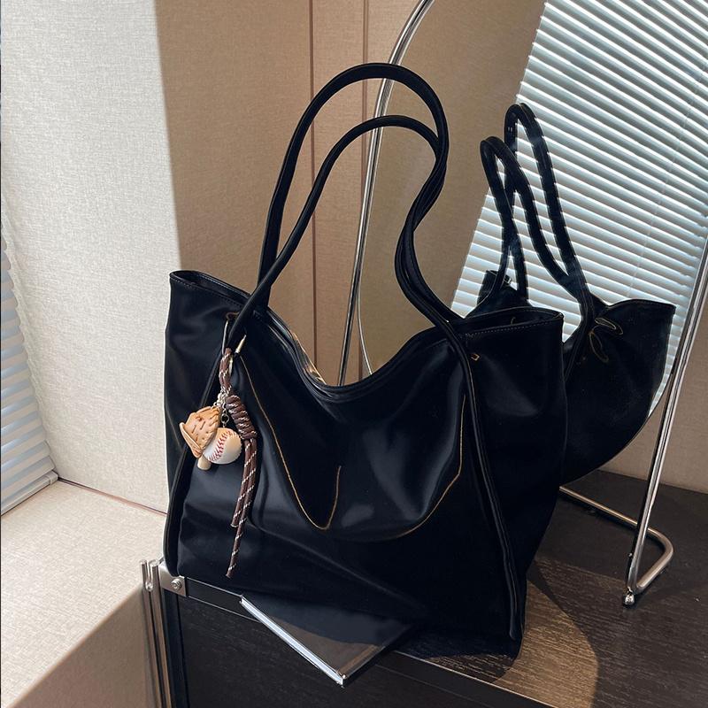 Cupid Love Pattern Women Tote Bag New Black Large Capacity Shoulder Bag PU Leather Handbag Shopping Bag