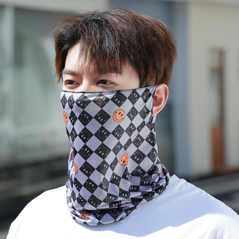 Unisex UV Protection Breathable Face Mask & Neck Gaiter with Ear Loops for Summer Cycling