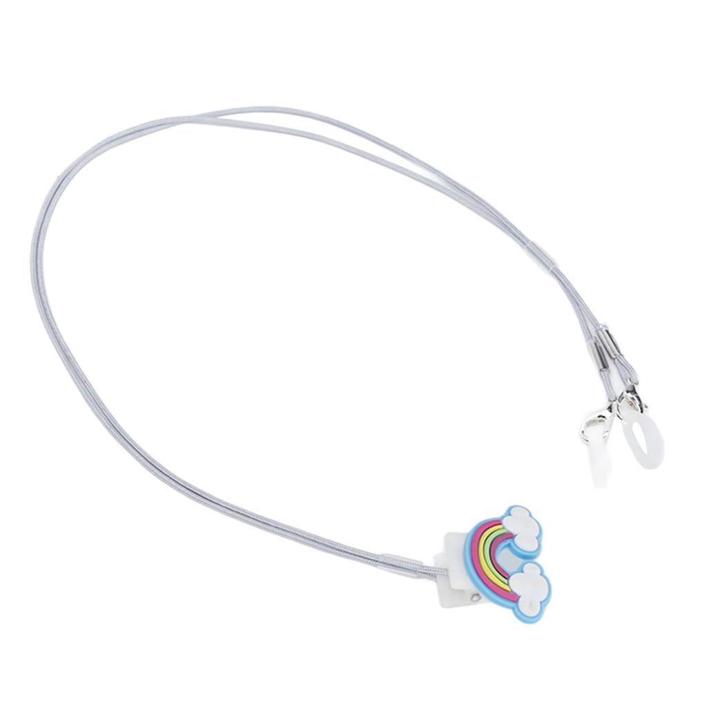 Hearing Aid Clip Holder 2 Fixation Rings Cute Pattern Prevent Lost Hearing Aids Lanyard for Seniors Children