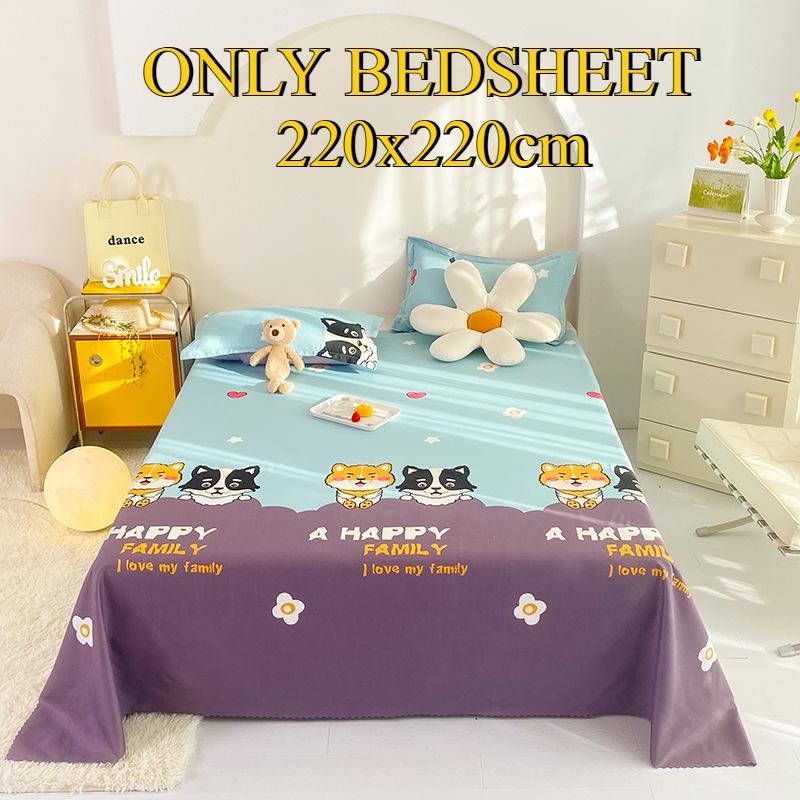 Bettlaken Hautfreundlich Gebürstet Verdickt Doppel Einzelbett Mehrspezifikationslaken für Alle Jahreszeiten