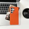 Luxury Woven Weave Pattern Leather Soft TPU Protective Phone Case for Samsung Galaxy S26 Ultra S25 Plus Shockproof Back Cover