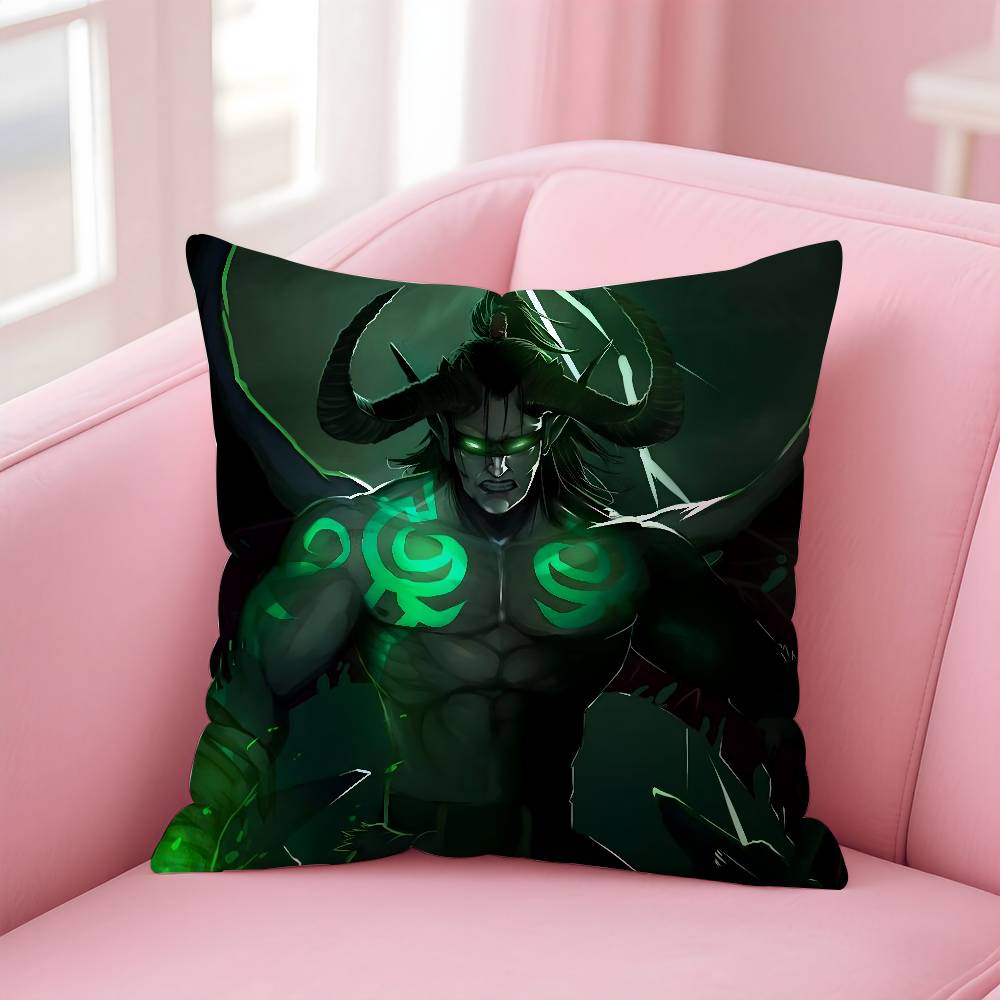Warcrafts of World W-WOW Pillow Case Pattern Printing Pillowcase Living Room Sofa Cushion Cover Bedroom Room Decor
