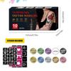 10 Color Temporary Tatto Pen,Temporary Tattoes Markers for Skin,Tatto Pen Kit,Washable Face Body Painting Kit,Adults Art Marker Pens for Party Festiva