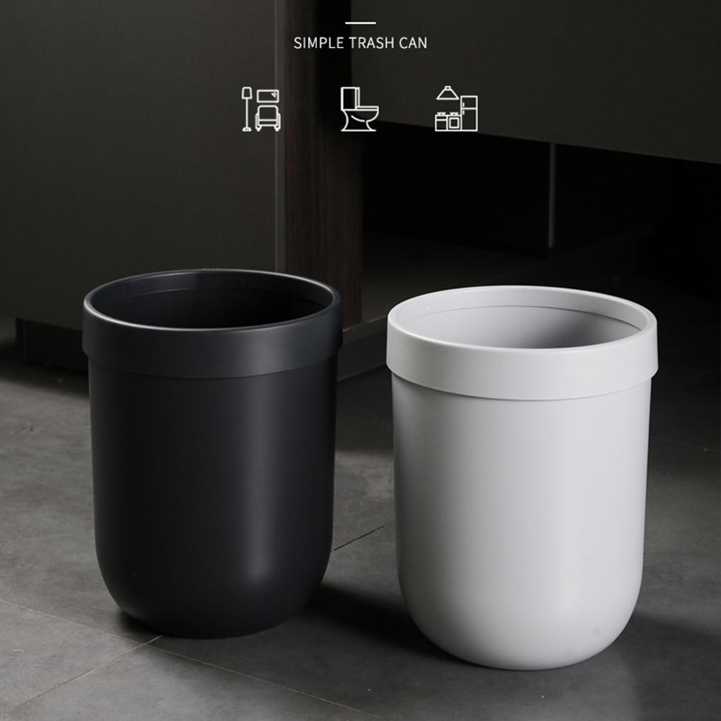 Plastic Wide Application Trash Can For Kitchen And Bathroom Large Capacity And Durable Trash Bin