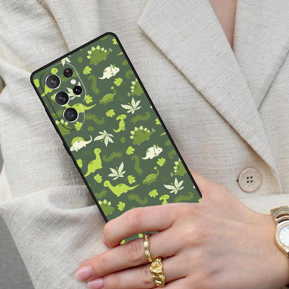 Dinosaur Pattern SOFT Cell Phone Case for Samsung Galaxy S26 Ultra S25 S24 S23 S22 S21 S20 Note10 Cover