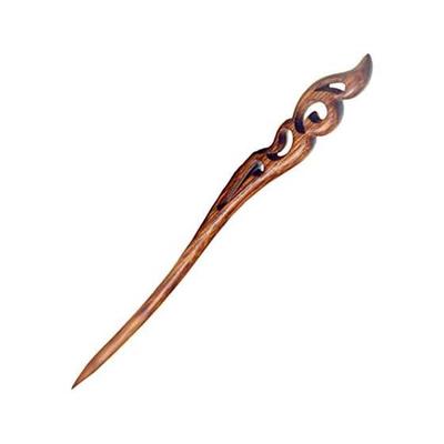 LeafIn Handmade Natural Ebony Wood Hairpin, Simple Wooden Hair Stick, Hair Accessory for Yukata, Kimono, Japanese Style Outfits, Versatile Fashion