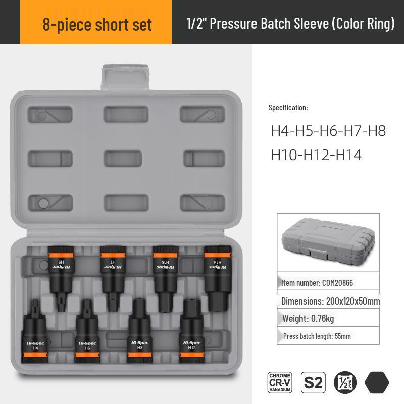 1/2" Electric Hex Socket Wrench and Screwdriver Bit Set
