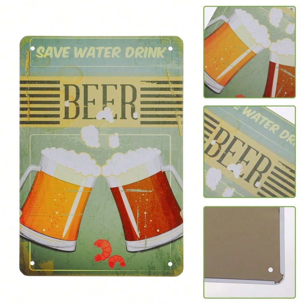 Vintage Tin Sign Retro Beer Bar Metal Wall Art Home Pub Decor 20x30