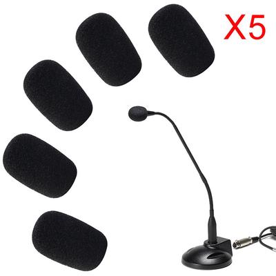 5Pcs Mic Microphone Windscreen Soft Foam Pad Mic Cover Holder Sponge Skin