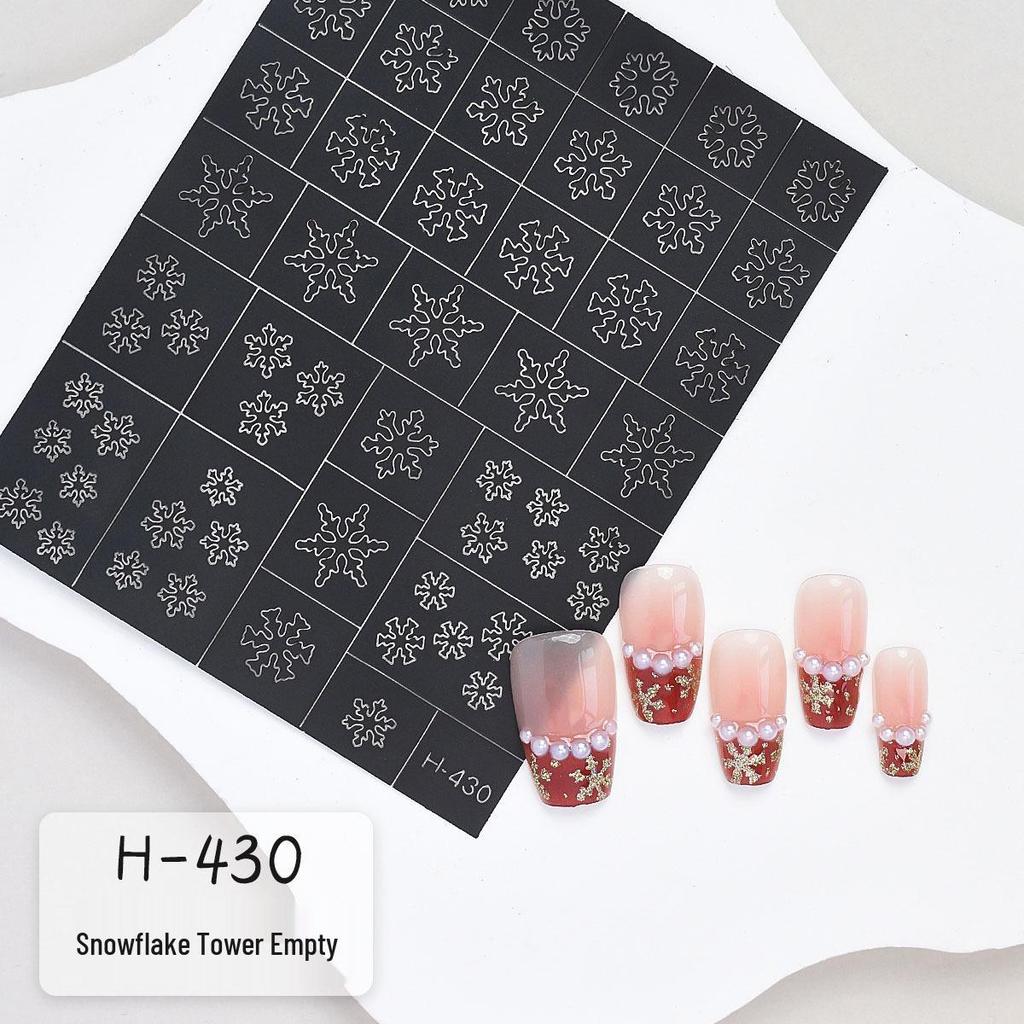 Dual-Use Christmas Snowflake & Tree Nail Art Stencils - DIY Spray Paint Stickers