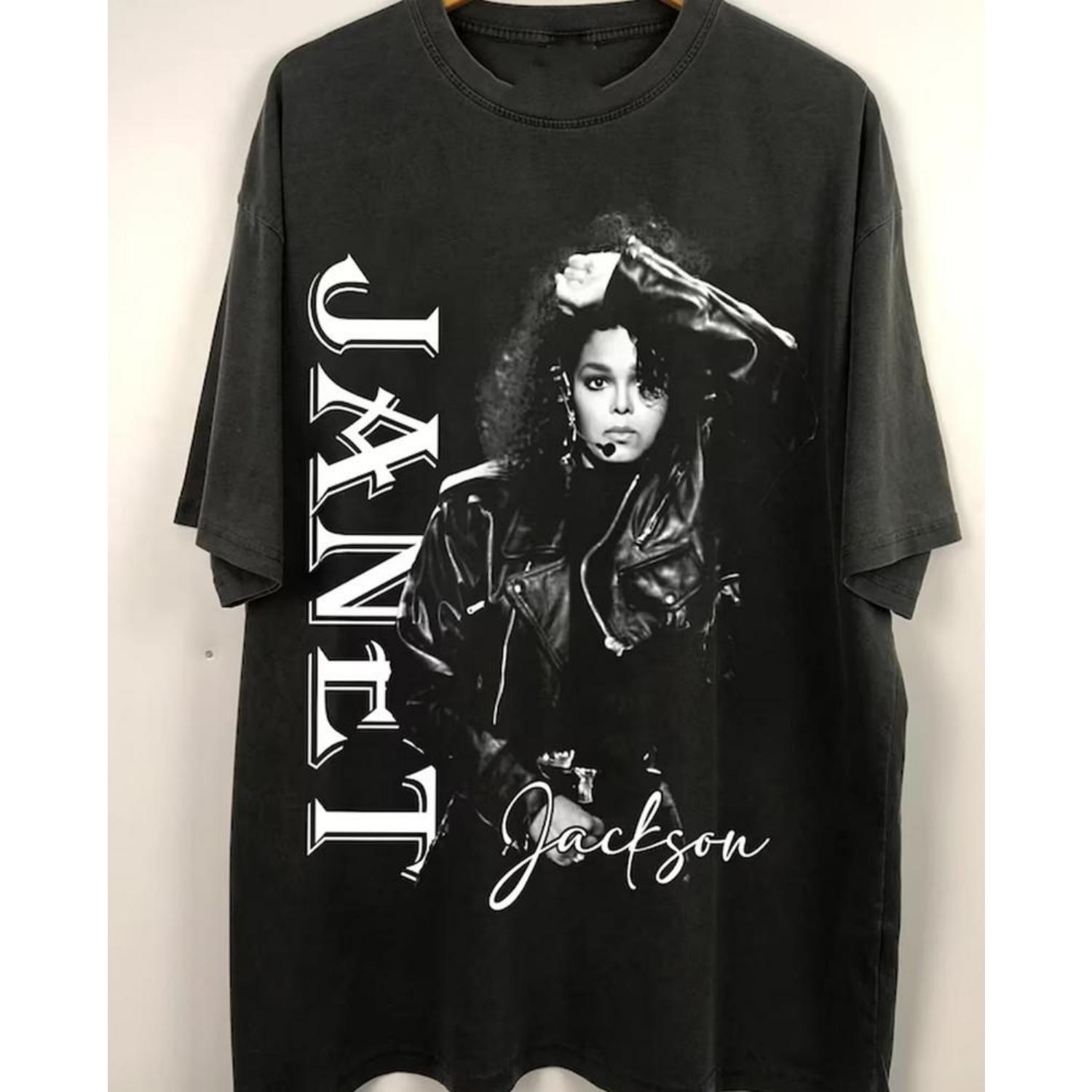 New Janet Jackson In Concert T-shirt Black Cotton Unisex All Sizes 1F984 Unisex T-Shirt S чёрный